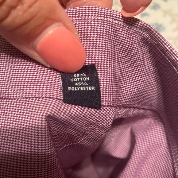 Lg Purple Wrinkle Free Shirt by Chaps - Picture 8 of 8